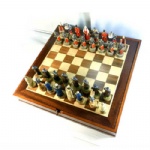 Russia & Mongolia theme chess pieces