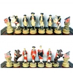 Revolutionary war theme chess pieces