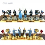 Civil war theme chess set