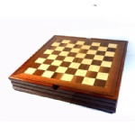 Oak wood style international chessboard