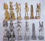 Egypt and war theme chess design
